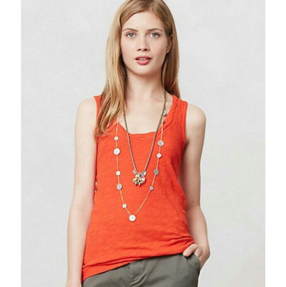 Anthropologie Twirled Scoop tank